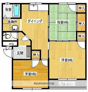 ハイムTAKAHASHI【1階】の間取り