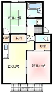 エーデルワイス【202号室】の間取り