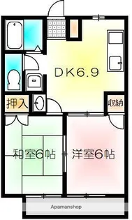 ペガサス山田【1階】の間取り