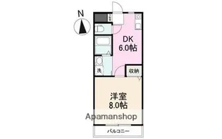 ガーデンハイツ三名壱番館【4階】の間取り