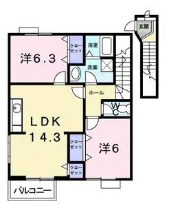 グレイスフル太田 D【202号室】の間取り
