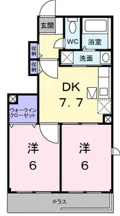 プランタンフルールA【1階】の間取り