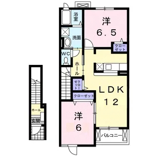 グランデ カーサA【2階】の間取り