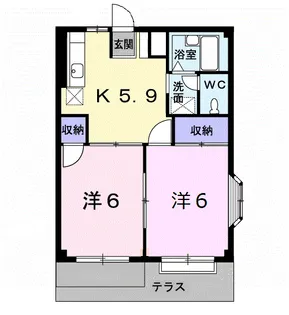ミューズ松本Ⅰ【1階】の間取り