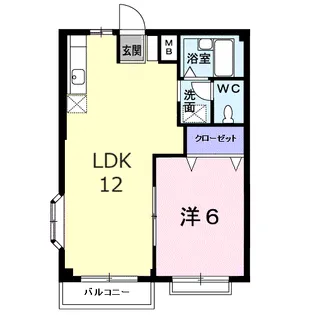 エルディム川西【2階】の間取り