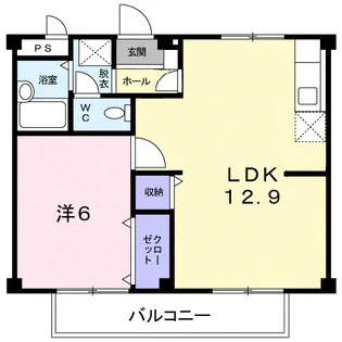シティハイツ川地【2階】の間取り