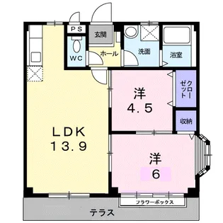 エルディム円座【1階】の間取り