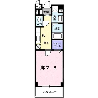 エスティガーデン【1階】の間取り