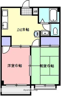 エルディム中村【103号室】の間取り