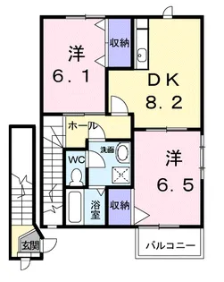 ララ・メゾン A【2階】の間取り