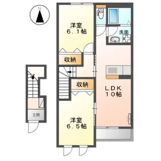 グリーン窓香【2階】の間取り