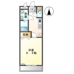 コンフィード水田【203号室】の間取り