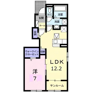 クラール飯田町C【1階】の間取り