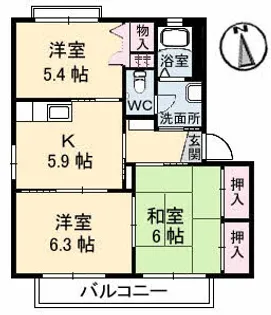 3Kの間取り画像