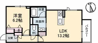 グランベレオ林道駅前【1階】の間取り
