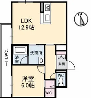 グランベレオ林道駅前【3階】の間取り