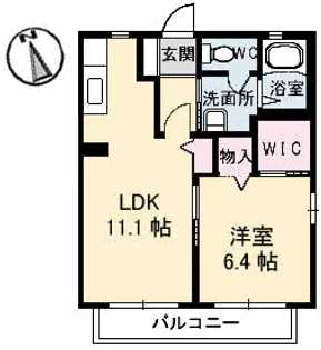オレンジハイツ【2階】の間取り