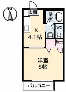 カサベルデⅢ【1階】の間取り