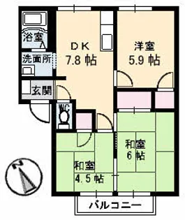 フレグランス春日 B棟【1階】の間取り