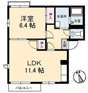 リベラ寺井 A棟【2階】の間取り