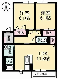 シャンベール B棟【1階】の間取り