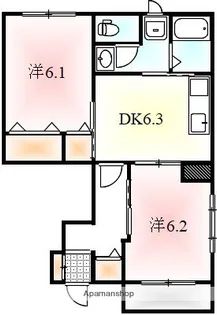 ペガサス弐番館【1階】の間取り