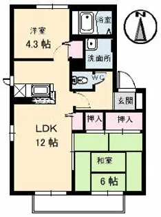リベラ太田 B棟【2階】の間取り