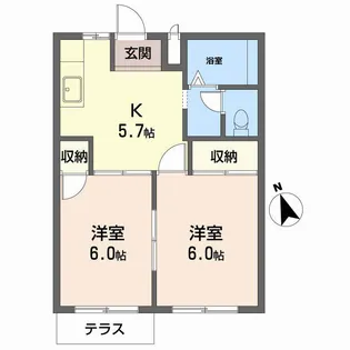 エルディム今原【2階】の間取り