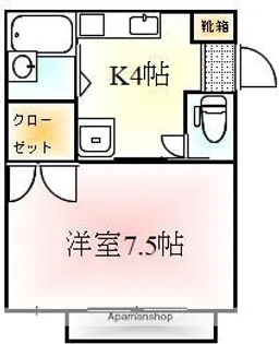 コーポビジョン【201号室】の間取り