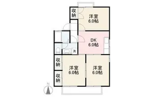 エステート松原C・D【C101号室】の間取り