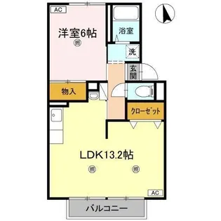 スカイコート38 C棟【2階】の間取り