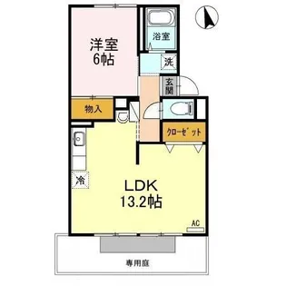 スカイコート38 B棟【1階】の間取り