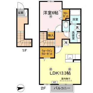 グリーンビット民【2階】の間取り