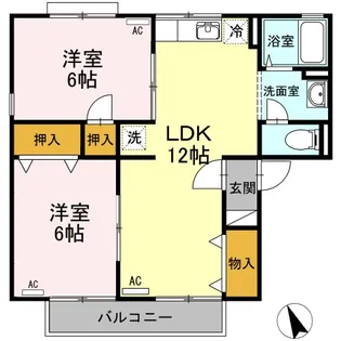 宮脇ハイツ 【1階】の間取り