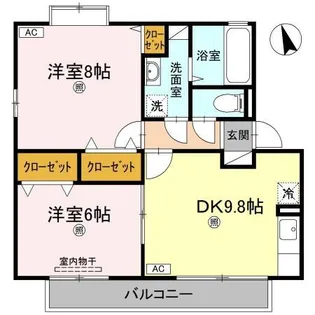 ユイマール ガーデン D棟【1階】の間取り