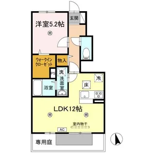 シャインポート屋島Ⅳ A棟【1階】の間取り