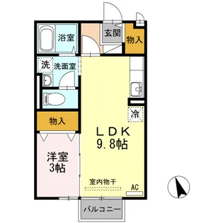 ボナール三条 B棟【2階】の間取り