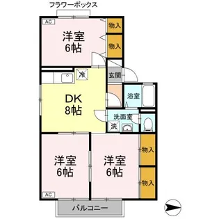 メゾンド・ソレイユ【2階】の間取り
