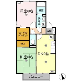 カメリアハイツ B棟【2階】の間取り