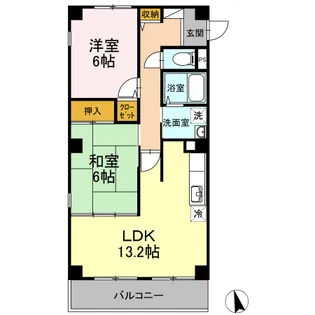 フォブール西公園【3階】の間取り