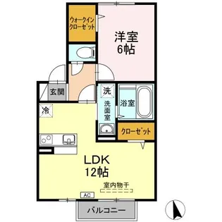 グランフェルティ B棟【2階】の間取り