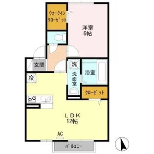 グランフェルティ B棟【2階】の間取り