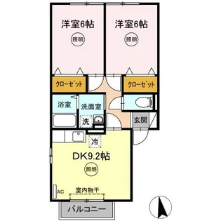 フローラルアベニュー藤田【2階】の間取り