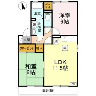 アネシスハイツ Ⅰ号館【1階】の間取り