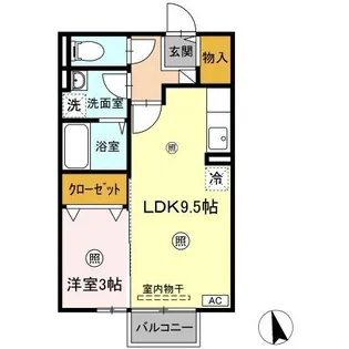 フォンターナ伏石 A棟【2階】の間取り