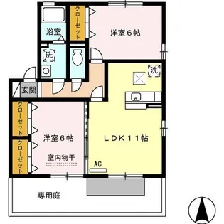 メゾン・リシェス C棟【1階】の間取り