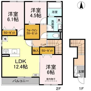 ZEN 弐番館【2階】の間取り