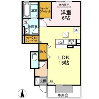 サンライズヤマダ A棟【1階】の間取り