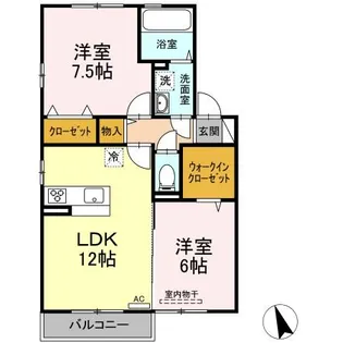 グランモアⅡ B棟【2階】の間取り