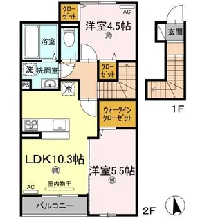 カーサ仏生山Ⅶ【2階】の間取り